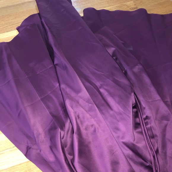 MERMAID SATIN SLEEVELESS V-NECK WEDDING/PROM PARTY DRESS - Picture 10 of 11